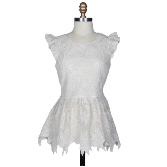 Lace peplum top - Picture 2 of 3